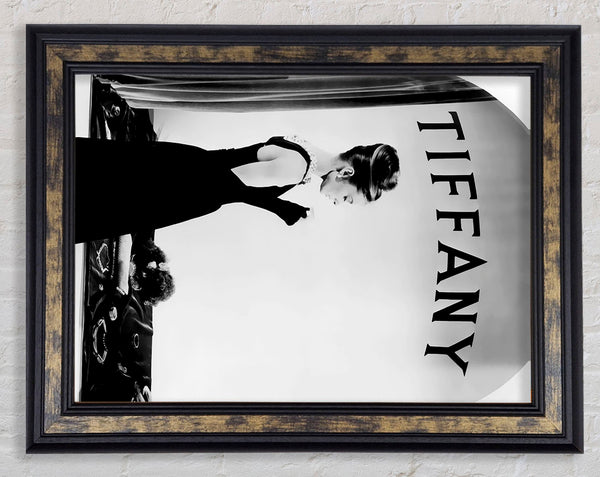 Audrey Hepburn Tiffanys Window Framed Print