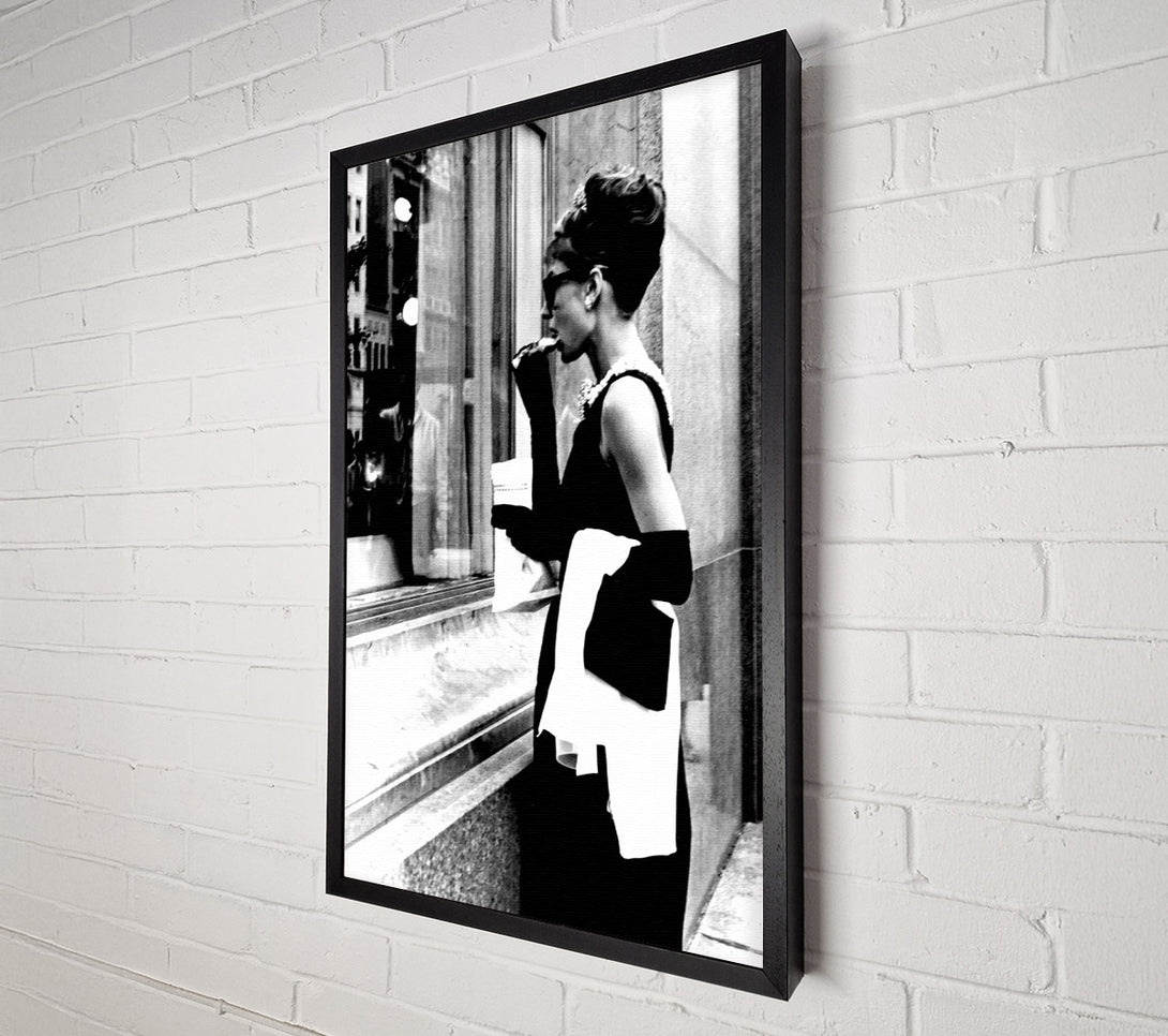  A Canvas Print of Audrey Hepburn Window Shopping Canvas Art