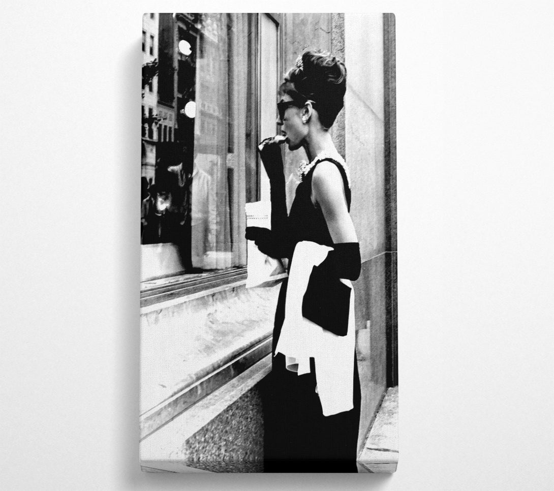  A Canvas Print of Audrey Hepburn Window Shopping Canvas Art