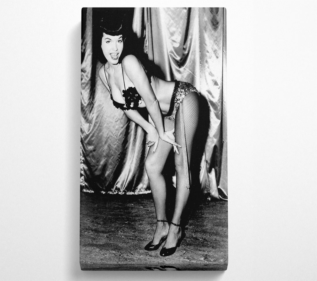  A Canvas Print of Bettie Page Glamour Canvas Art