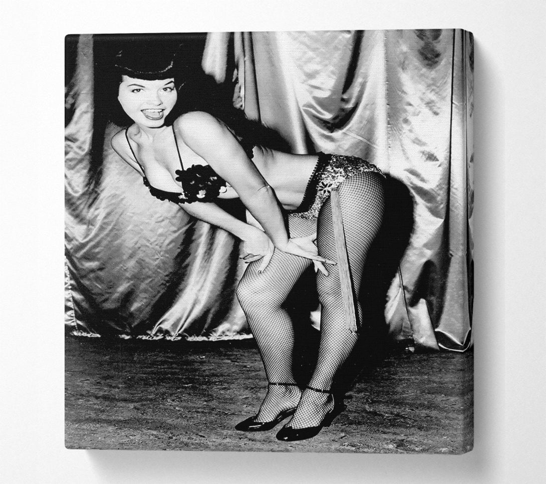  A Canvas Print of Bettie Page Glamour Canvas Art