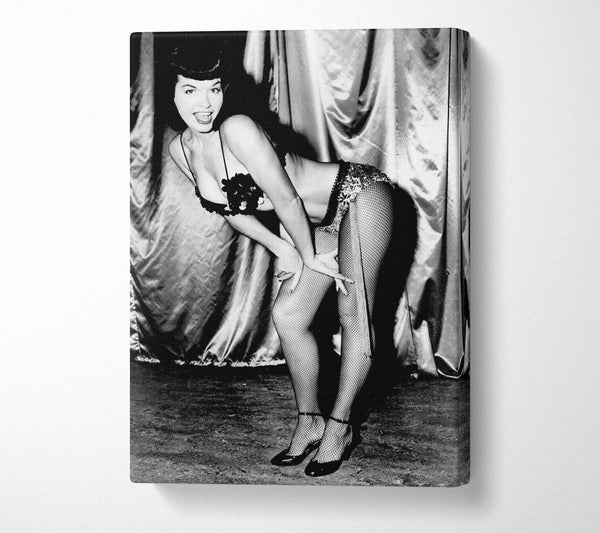  A Canvas Print of Bettie Page Glamour Canvas Art