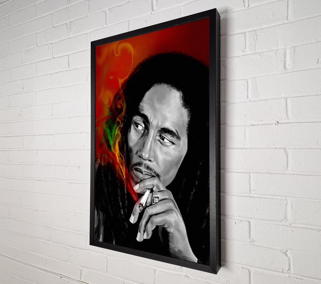  A Canvas Print of Bob Marley Smoke Canvas Art