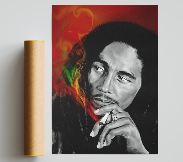 Bob Marley Smoke Poster