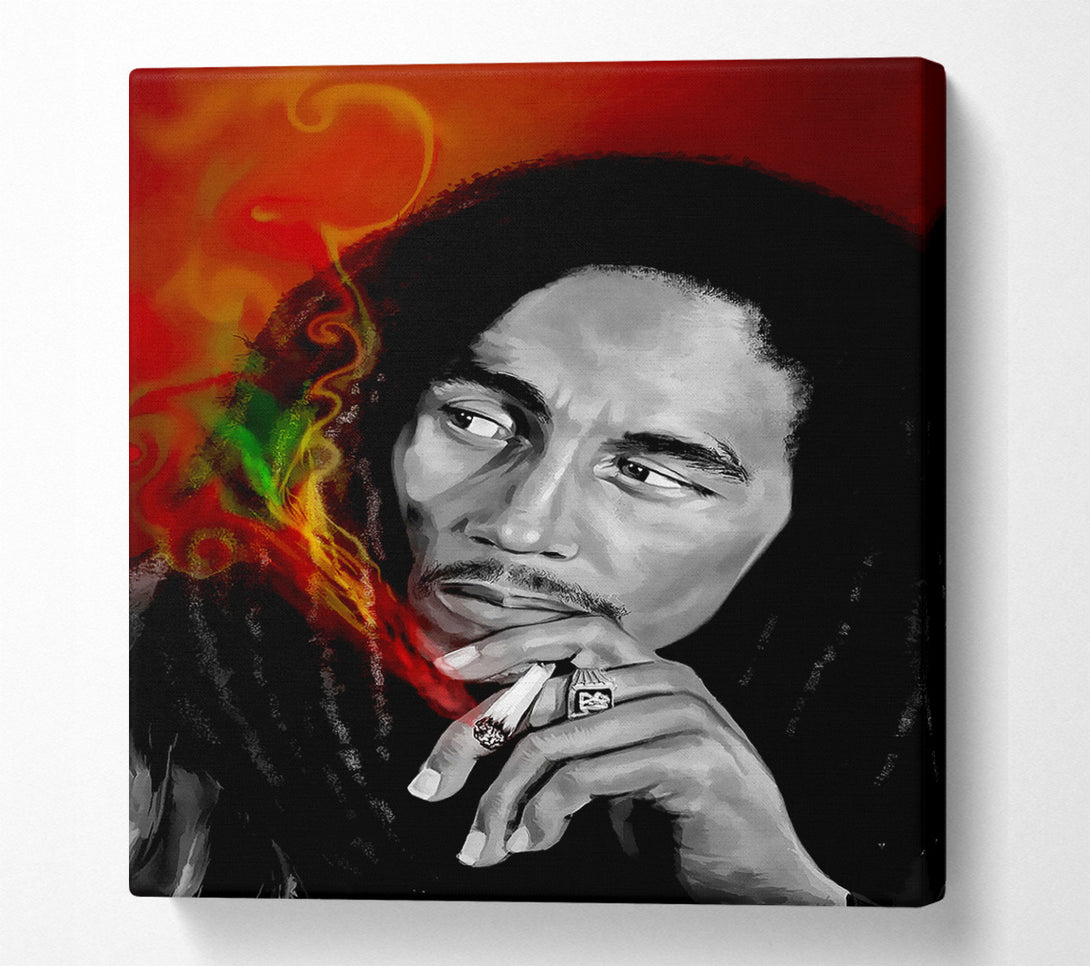  A Canvas Print of Bob Marley Smoke Canvas Art