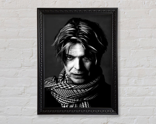 David Bowie B n W Framed Print