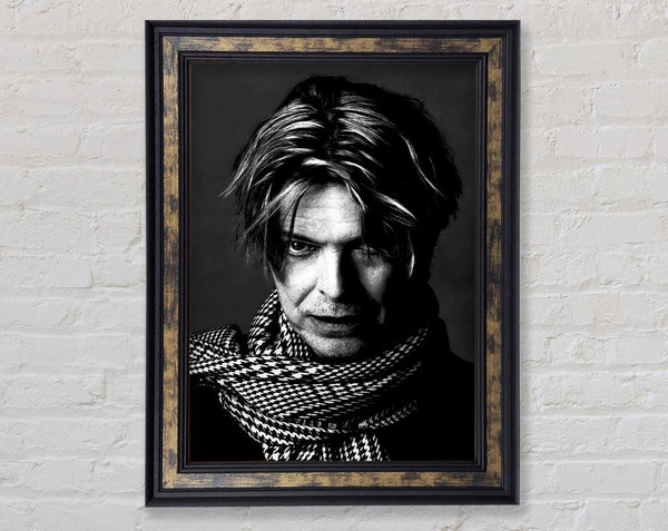 David Bowie B n W Framed Print