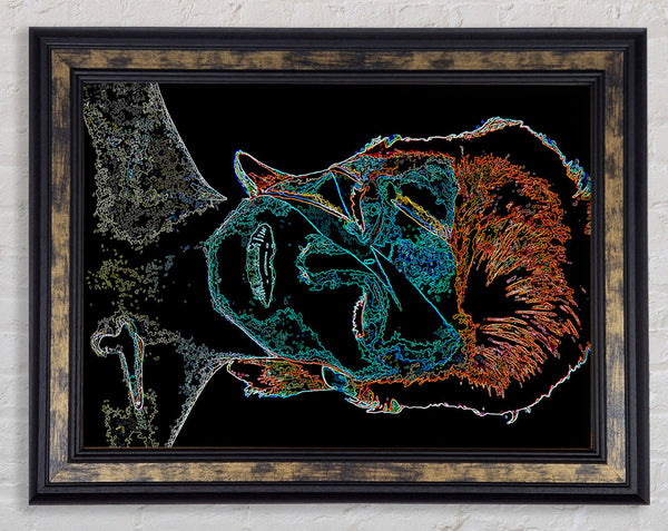 David Bowie Black Framed Print