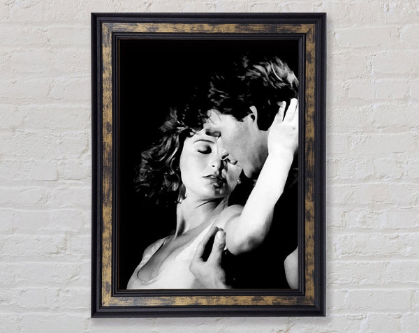 Dirty Dancing The Touch B n W Framed Print