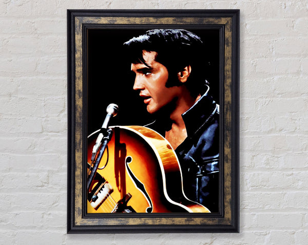Elvis Guitar Framed Print
