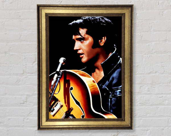 Elvis Guitar Framed Print
