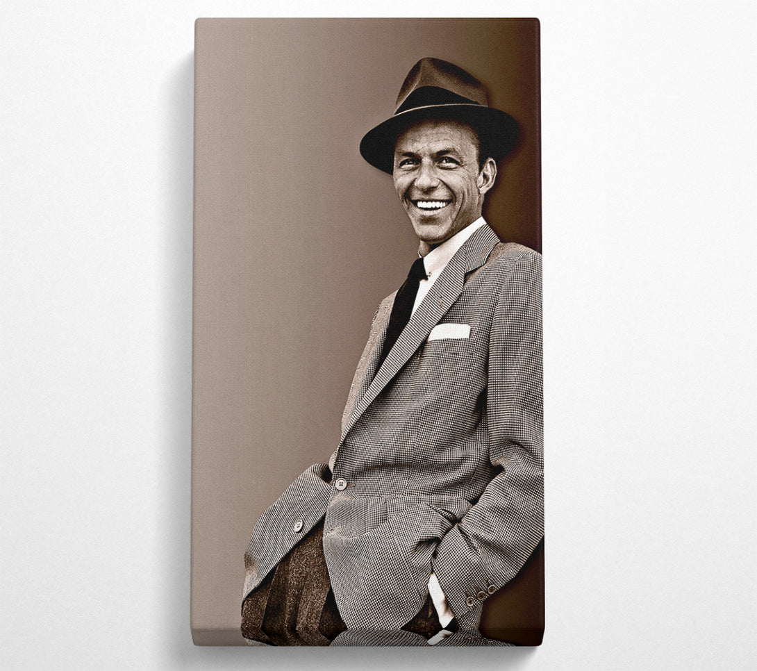  A Canvas Print of Frank Sinatra Sepia Canvas Print