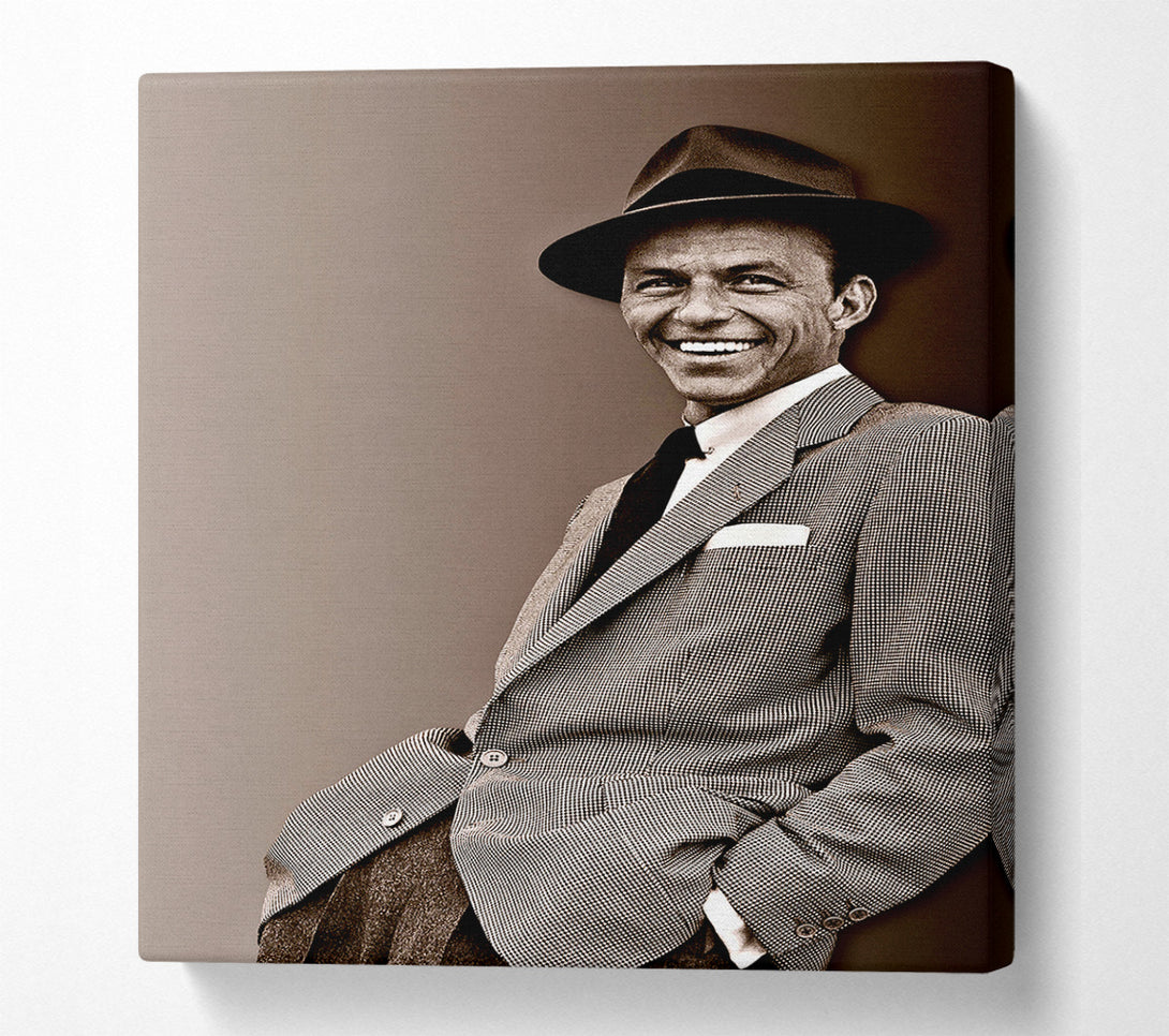  A Canvas Print of Frank Sinatra Sepia Canvas Print
