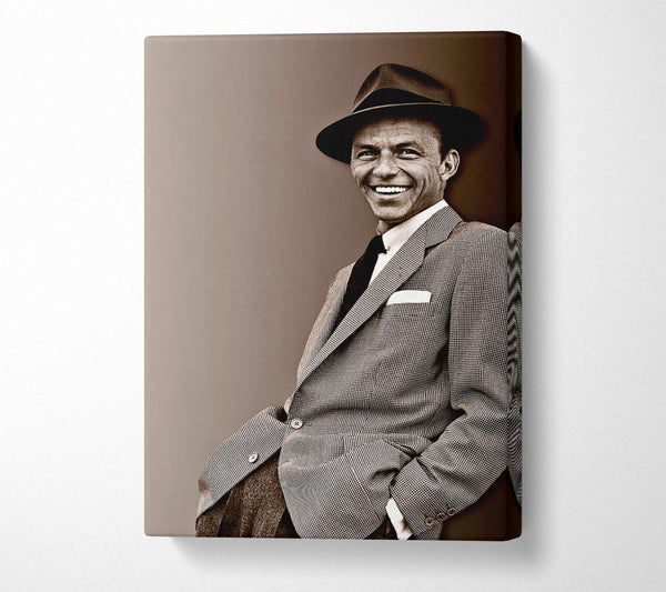  A Canvas Print of Frank Sinatra Sepia Canvas Print