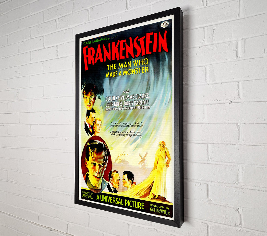  A Canvas Print of Frankenstein The Man Who Made A Monster Canvas Art