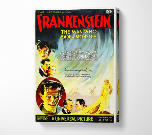  A Canvas Print of Frankenstein The Man Who Made A Monster Canvas Art
