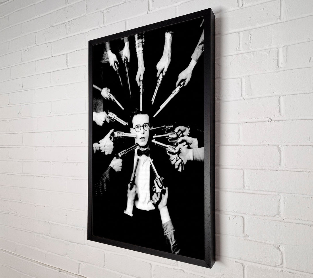 A Canvas Print of Harold Lloyd Guns Canvas Wall Art