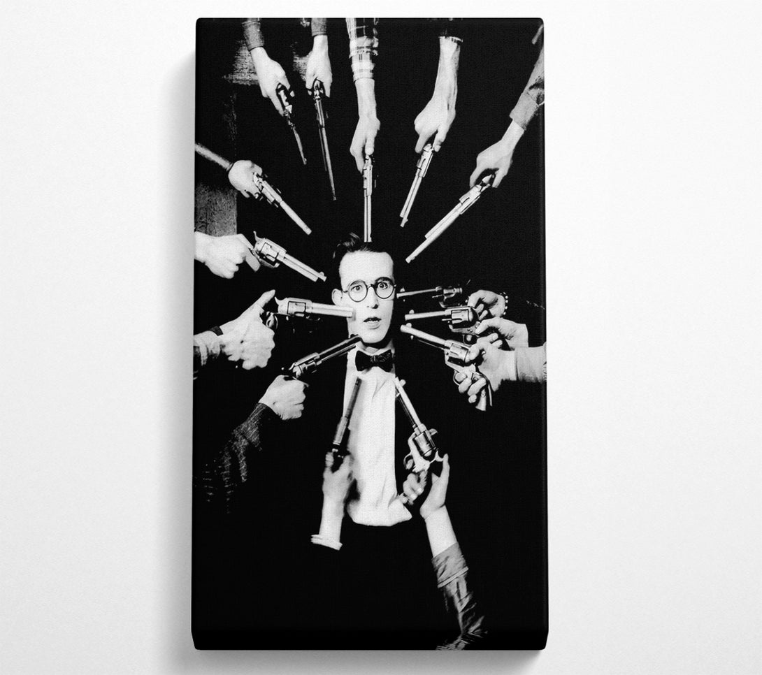  A Canvas Print of Harold Lloyd Guns Canvas Wall Art