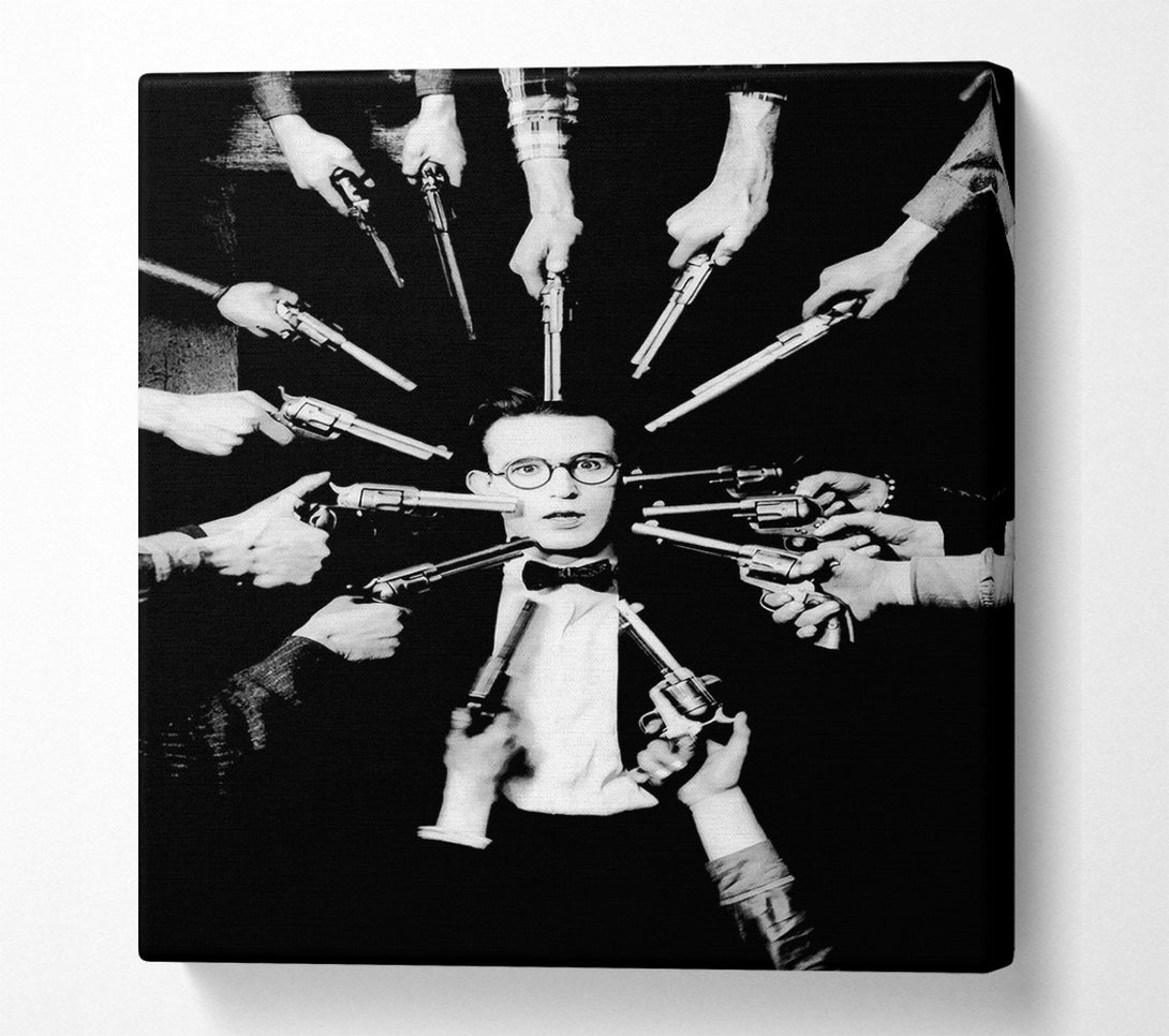  A Canvas Print of Harold Lloyd Guns Canvas Wall Art