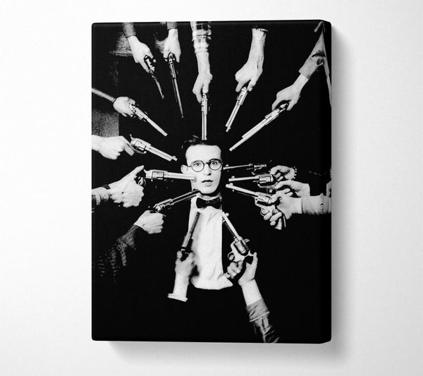  A Canvas Print of Harold Lloyd Guns Canvas Wall Art