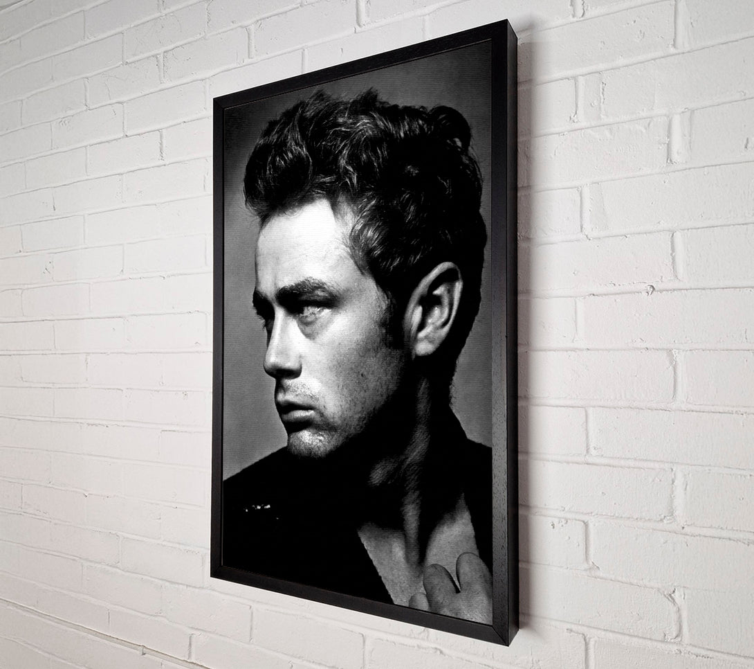  A Canvas Print of James Dean Classic B n W Canvas Art