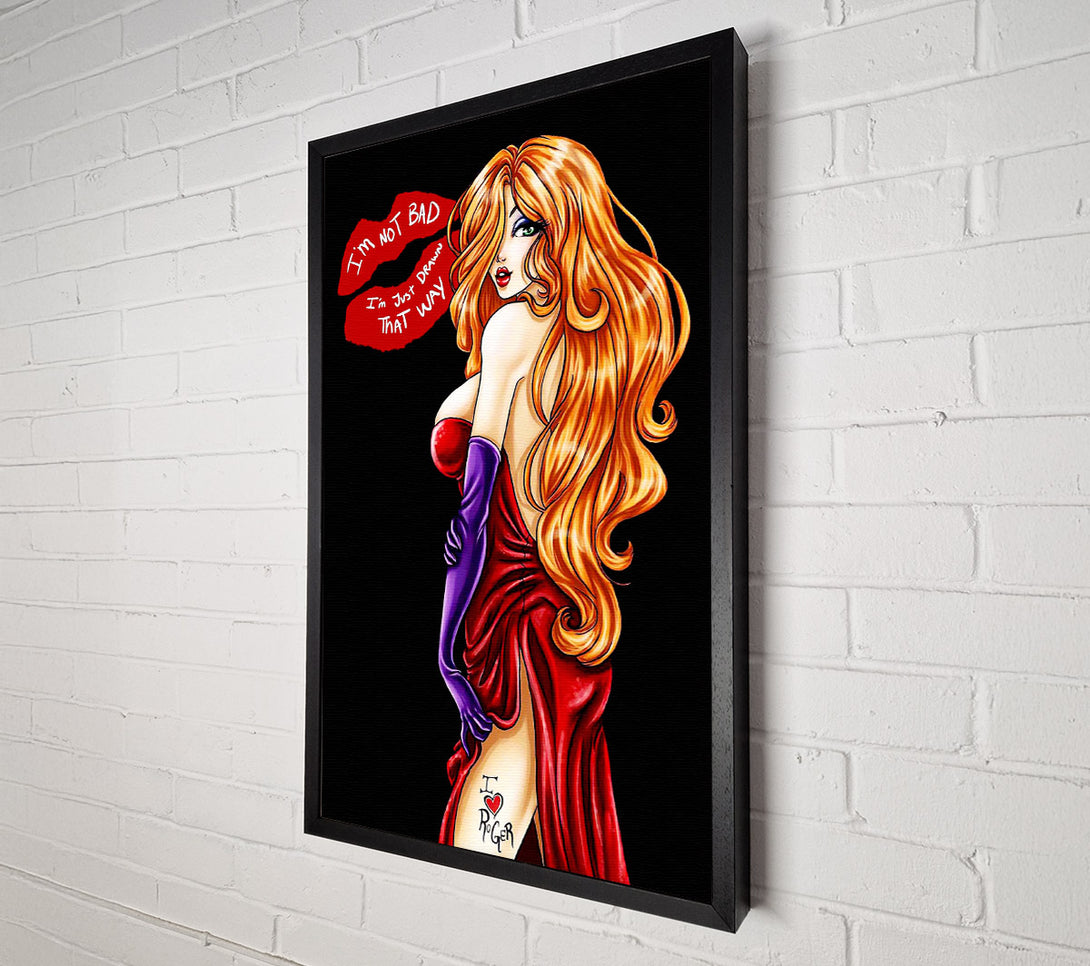  A Canvas Print of Jessica Rabbit I Love Roger Canvas Art