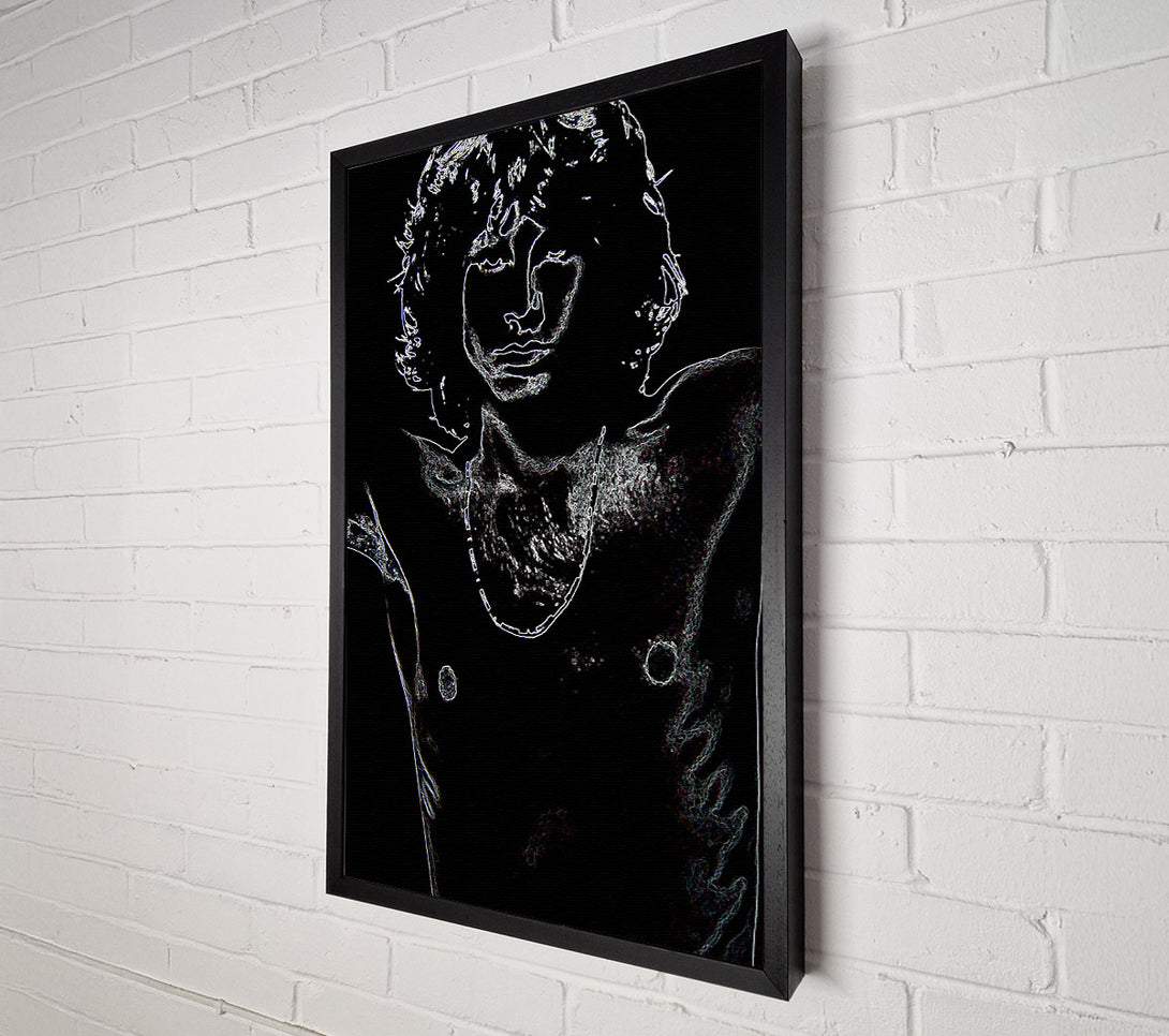  A Canvas Print of Jim Morrison Black Canvas Wall Art
