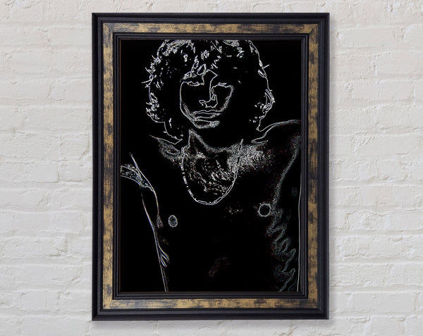Jim Morrison Black Framed Print