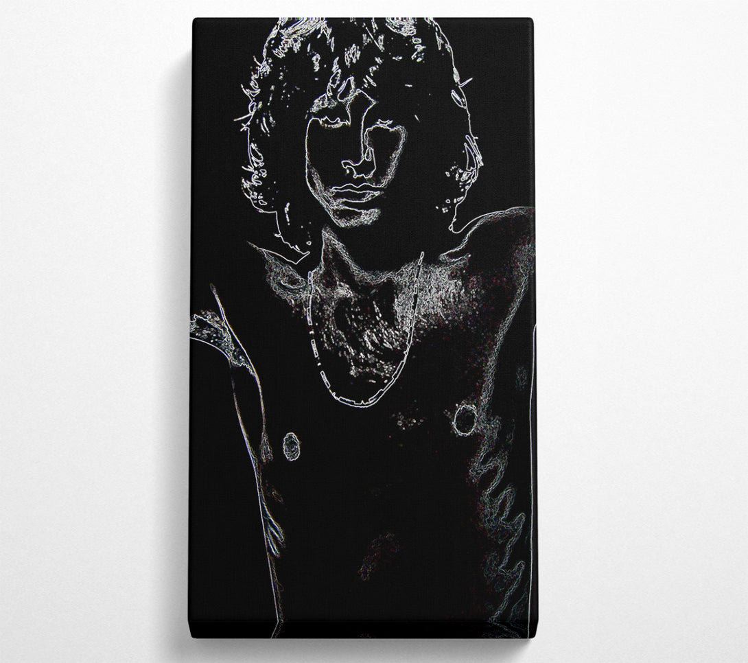  A Canvas Print of Jim Morrison Black Canvas Wall Art