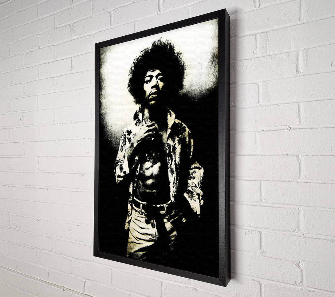  A Canvas Print of Jimi Hendrix Foxy Canvas Print