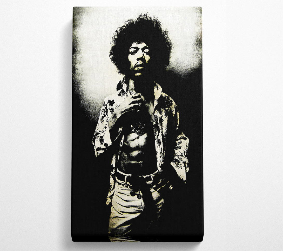  A Canvas Print of Jimi Hendrix Foxy Canvas Print