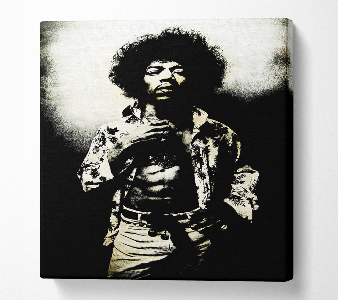  A Canvas Print of Jimi Hendrix Foxy Canvas Print