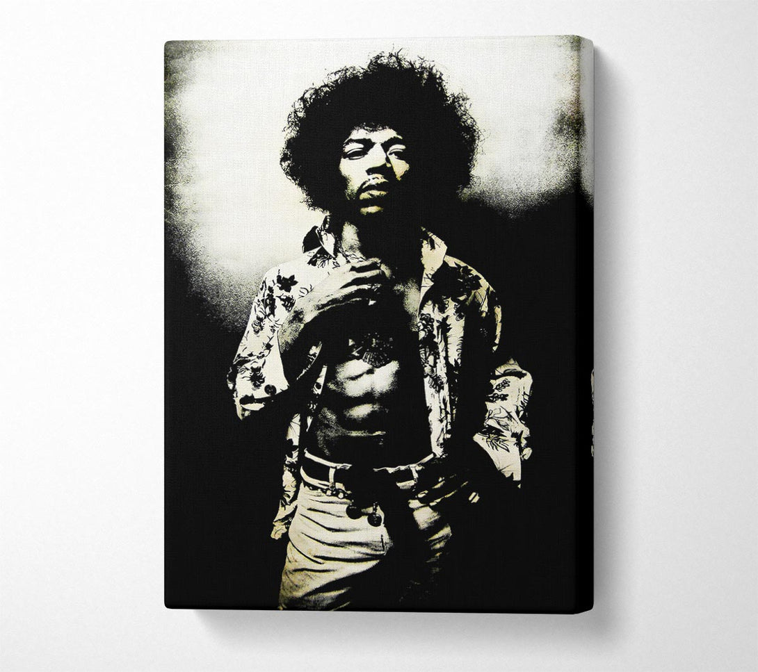 A Canvas Print of Jimi Hendrix Foxy Canvas Print