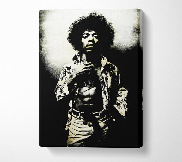  A Canvas Print of Jimi Hendrix Foxy Canvas Print