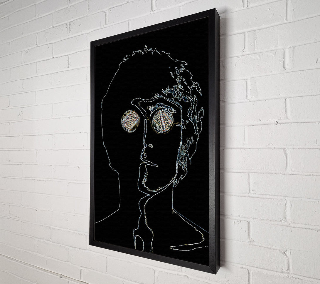  A Canvas Print of John Lennon Black Canvas Art