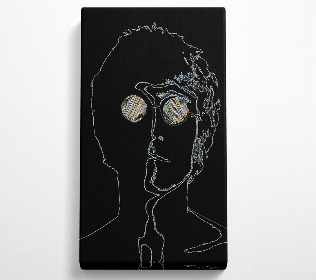  A Canvas Print of John Lennon Black Canvas Art