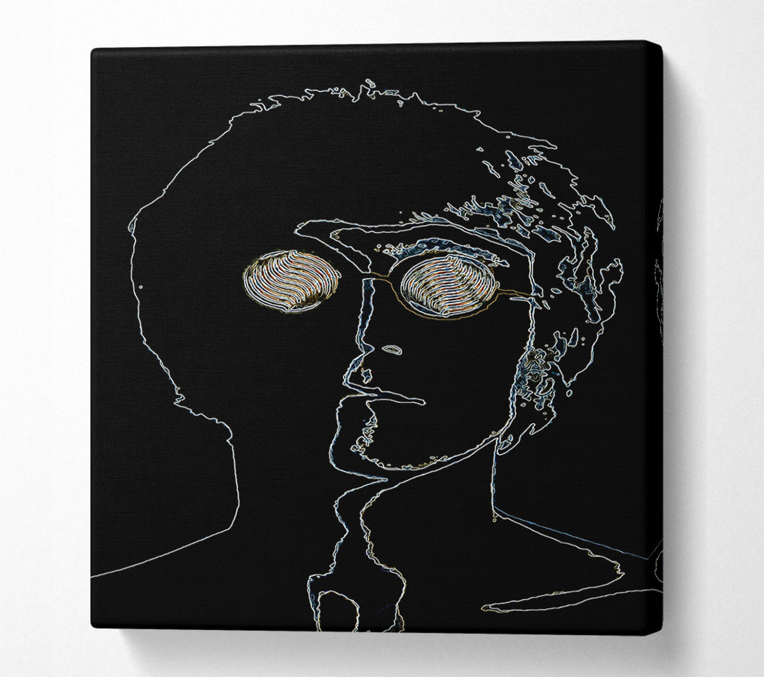  A Canvas Print of John Lennon Black Canvas Art