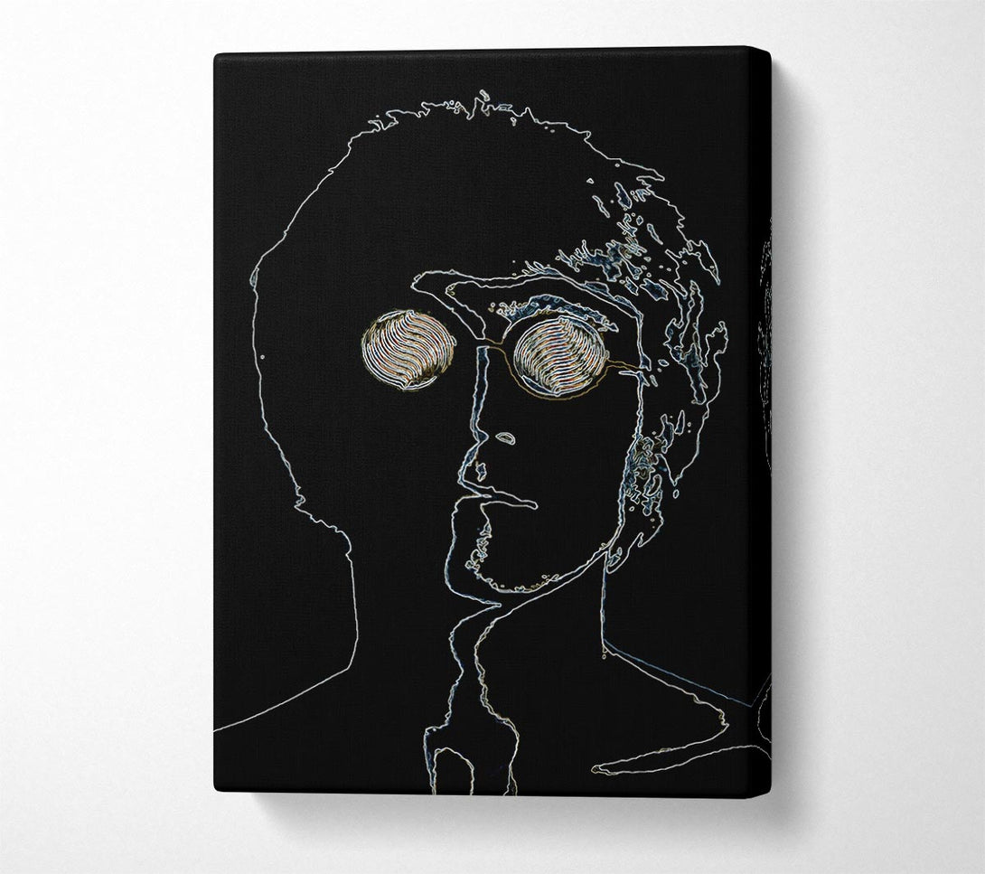  A Canvas Print of John Lennon Black Canvas Art