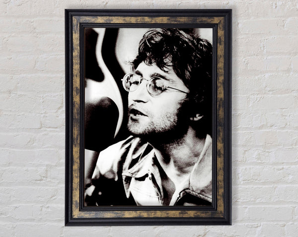 John Lennon Imagine B n W Framed Print
