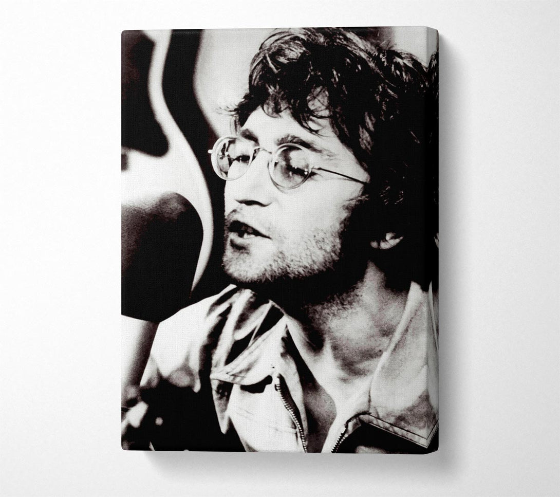  A Canvas Print of John Lennon Imagine B n W Canvas Wall Art