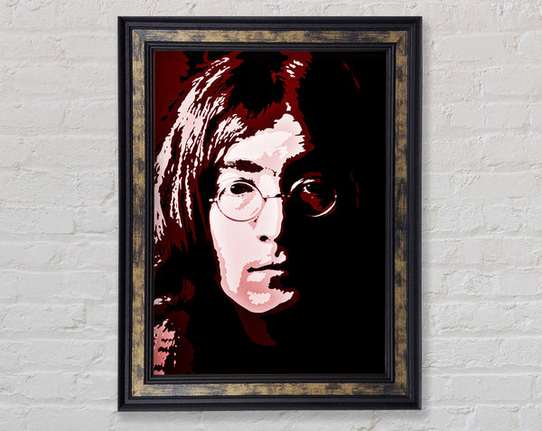 John Lennon Popart Framed Print