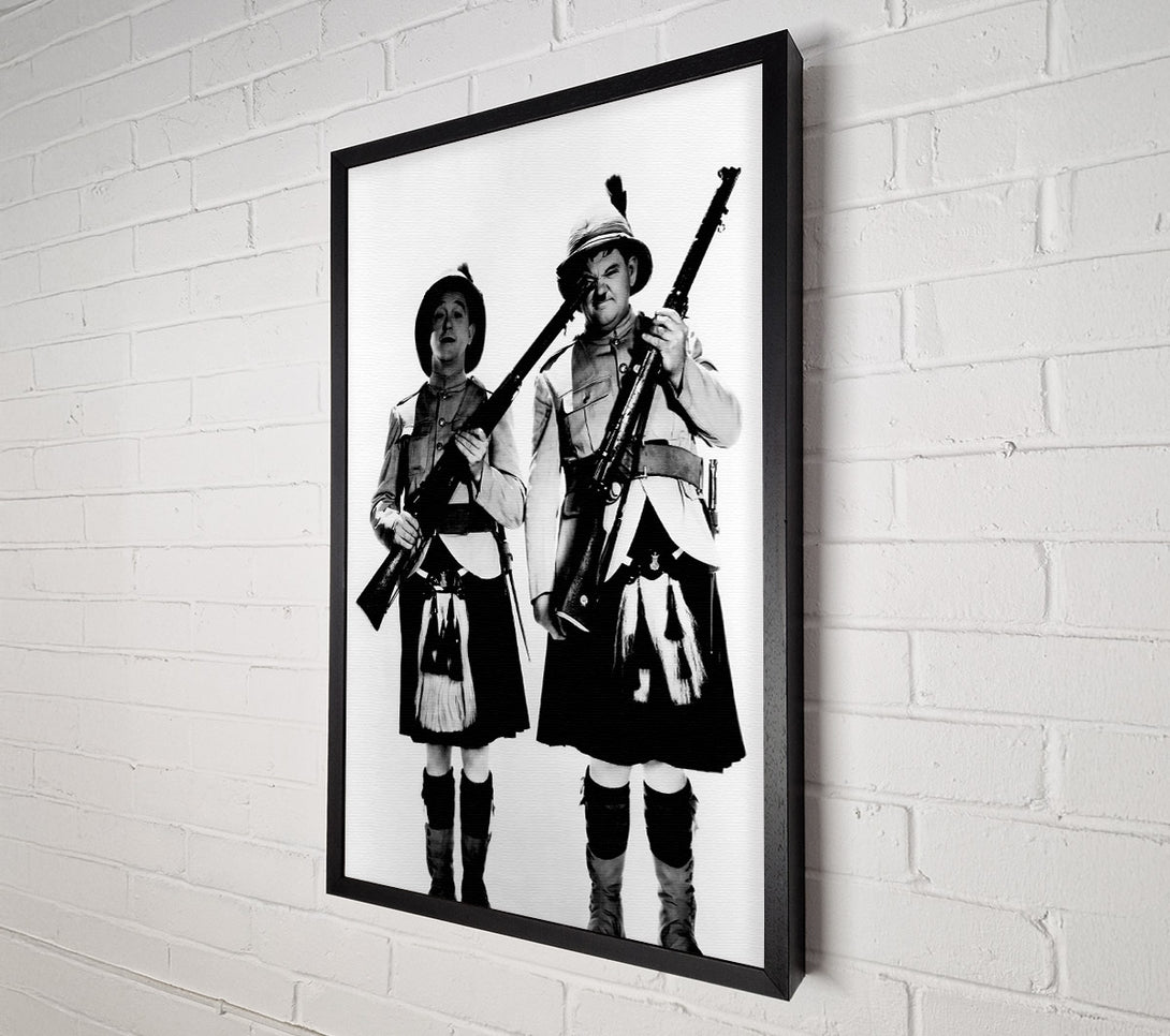  A Canvas Print of Laurel And Hardy Highland Scot Canvas Print