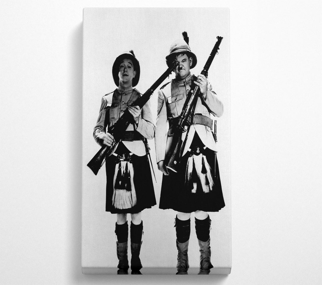  A Canvas Print of Laurel And Hardy Highland Scot Canvas Print