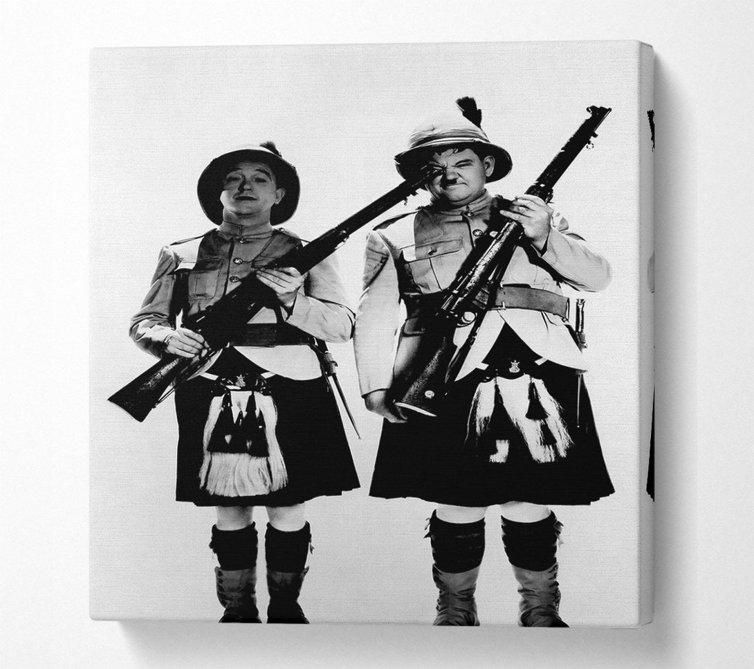  A Canvas Print of Laurel And Hardy Highland Scot Canvas Print