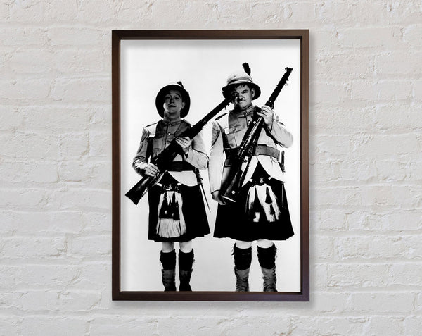 Laurel And Hardy Highland Scot Framed Print
