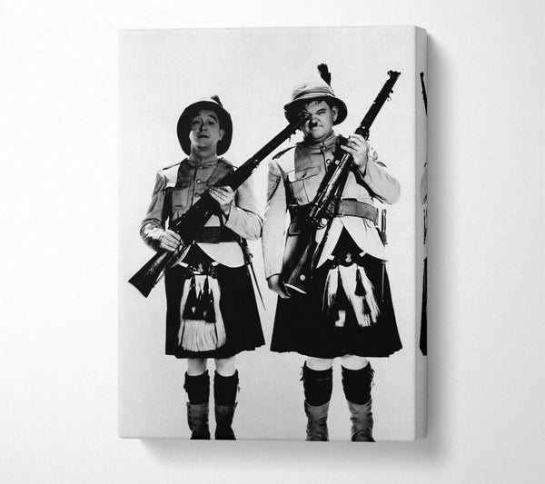  A Canvas Print of Laurel And Hardy Highland Scot Canvas Print