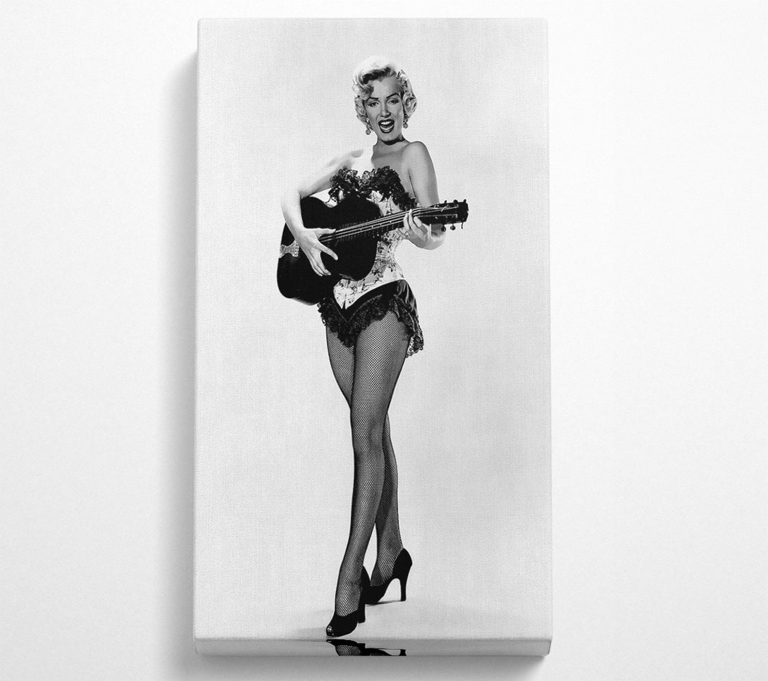  A Canvas Print of Marilyn Monroe Playing Guitar Canvas Wall Art