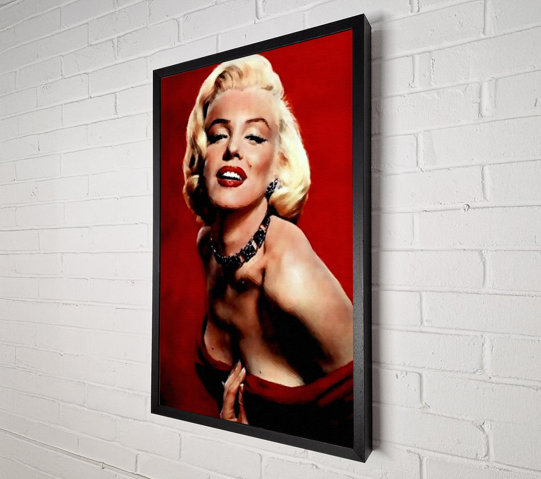  A Canvas Print of Marilyn Monroe Red Dress Canvas Print
