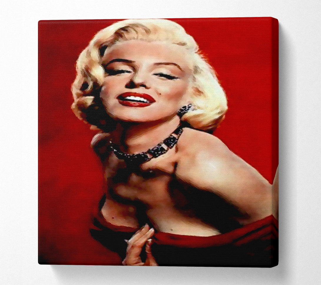  A Canvas Print of Marilyn Monroe Red Dress Canvas Print