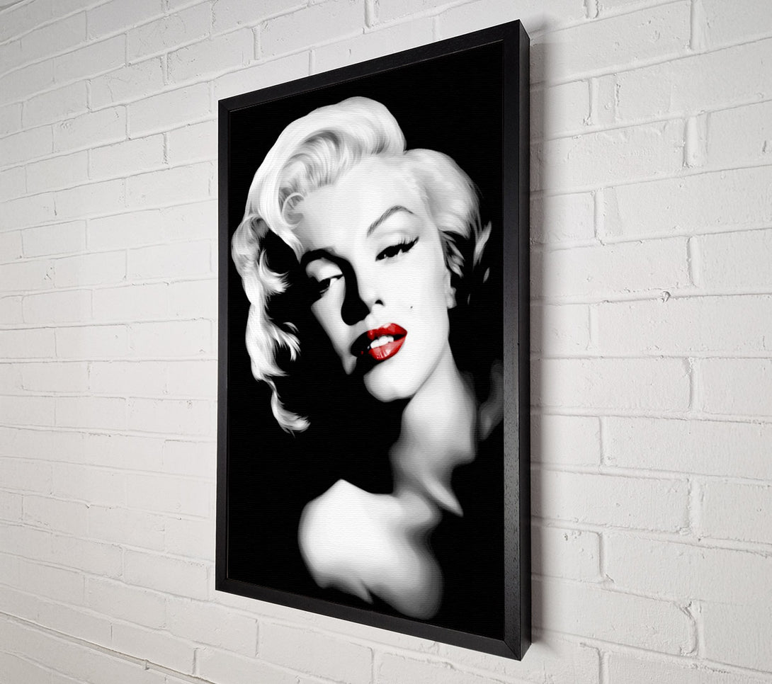  A Canvas Print of Marilyn Monroe Red Lips Portrait Canvas Art